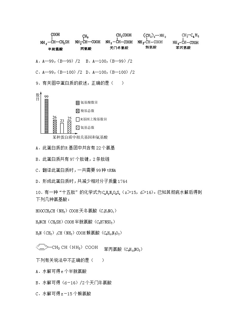 沪教版高中生物必修1第四节细胞的功能主要由蛋白质完成作业含答案3第3页