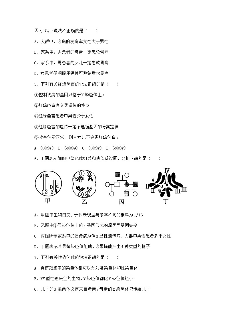 沪教版高中生物必修2第二节有性生殖中遗传信息通过配子传递给子代优选作业含答案4第2页