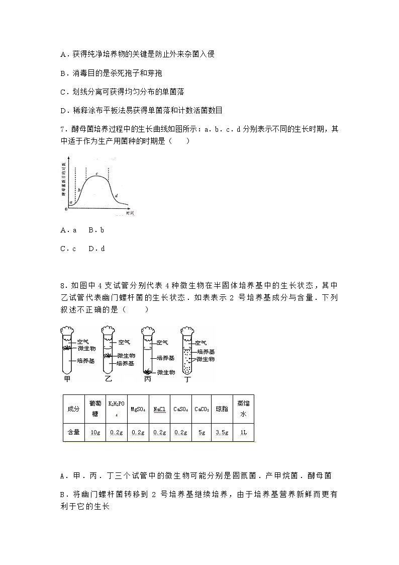 沪教版高中生物选择性必修3运用传统发酵技术生产食品作业含答案103