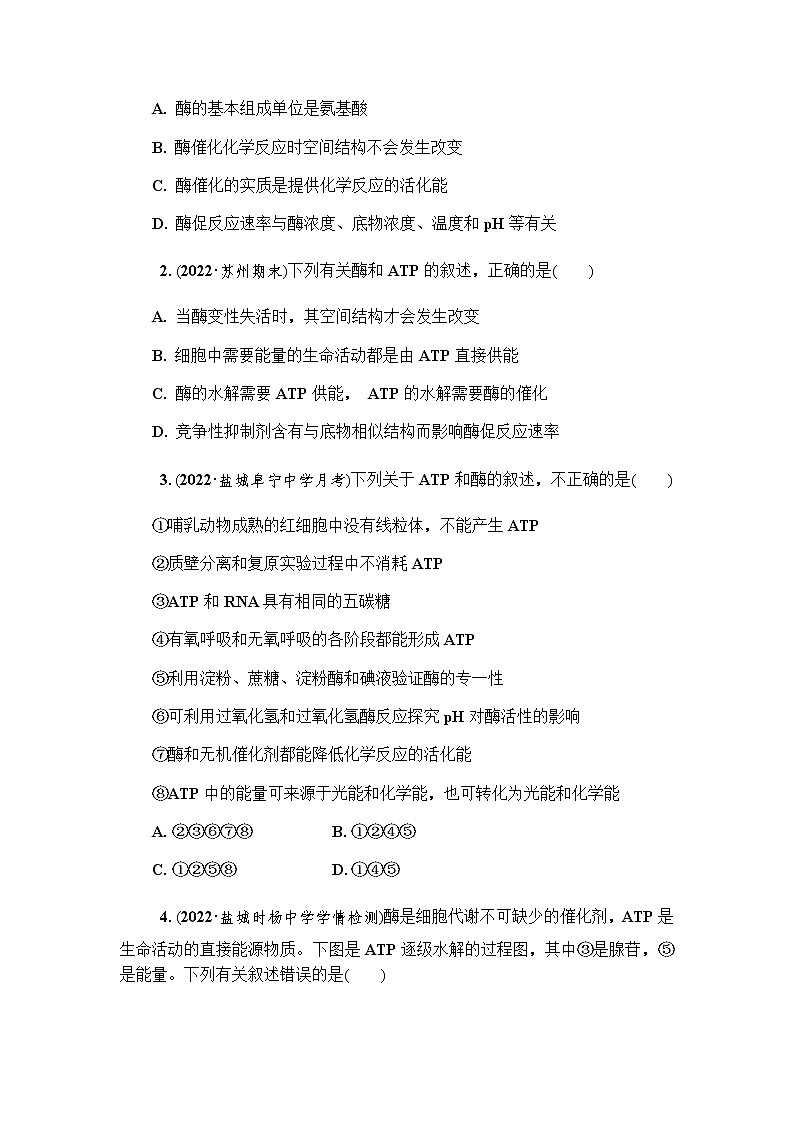 2023届高考生物二轮复习酶和ATP学案第2页