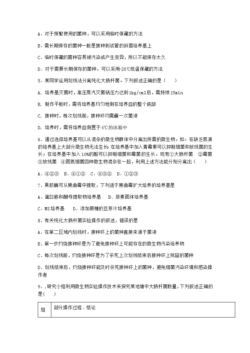 北师大版高中生物选择性必修3第五节发酵工程的应用课时作业含答案102