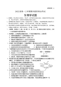 2023日照高一上学期期末考试生物试题含答案