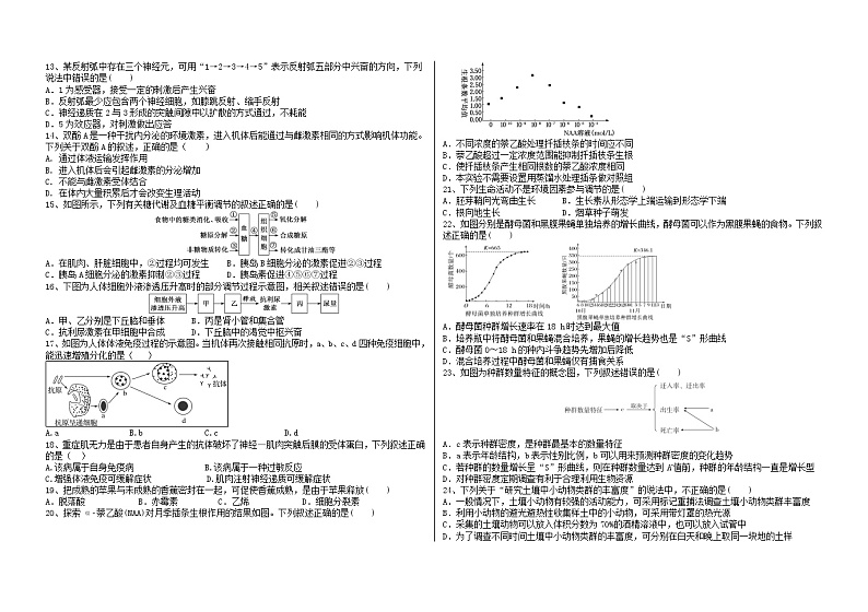 大庆铁人中学2021级高二上学期期末考试生物试题第2页