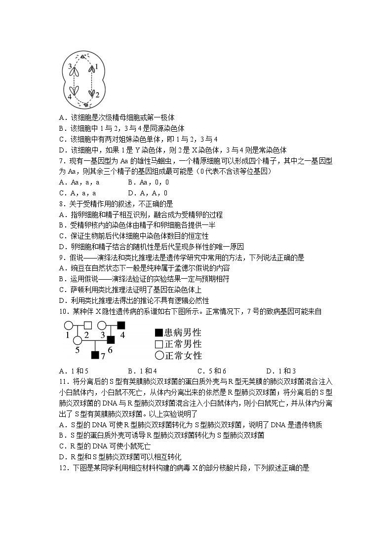 陕西省汉中市2020-2021学年高一下学期期末校际联考生物试题第2页