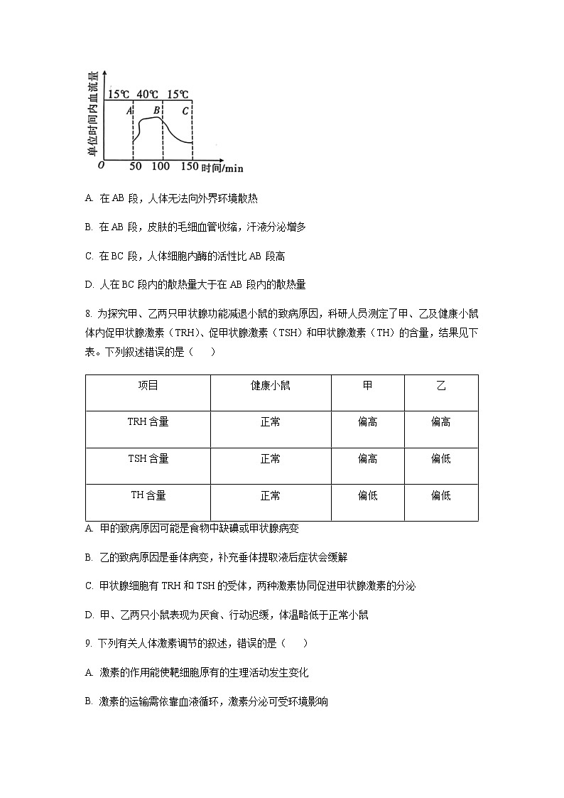 2022-2023学年陕西省榆林市高二上学期期末生物试题含答案03