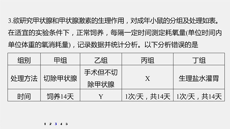 高中生物高考2022年高考生物一轮复习 第8单元 强化练17 动物生命活动调节的综合分析及实验探究课件PPT08