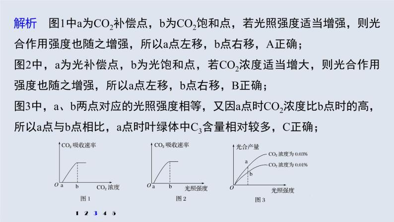 高中生物高考2022年高考生物一轮复习 第3单元 强化练6　光合作用和细胞呼吸的综合曲线课件PPT07