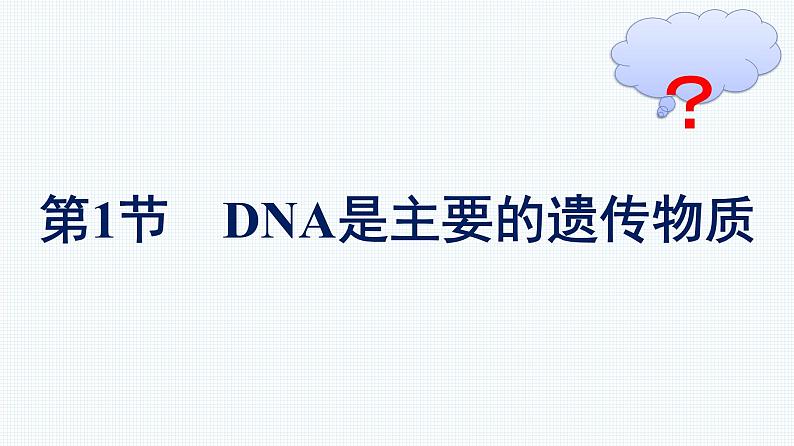 第1节 DNA是主要的遗传物质课件PPT第1页