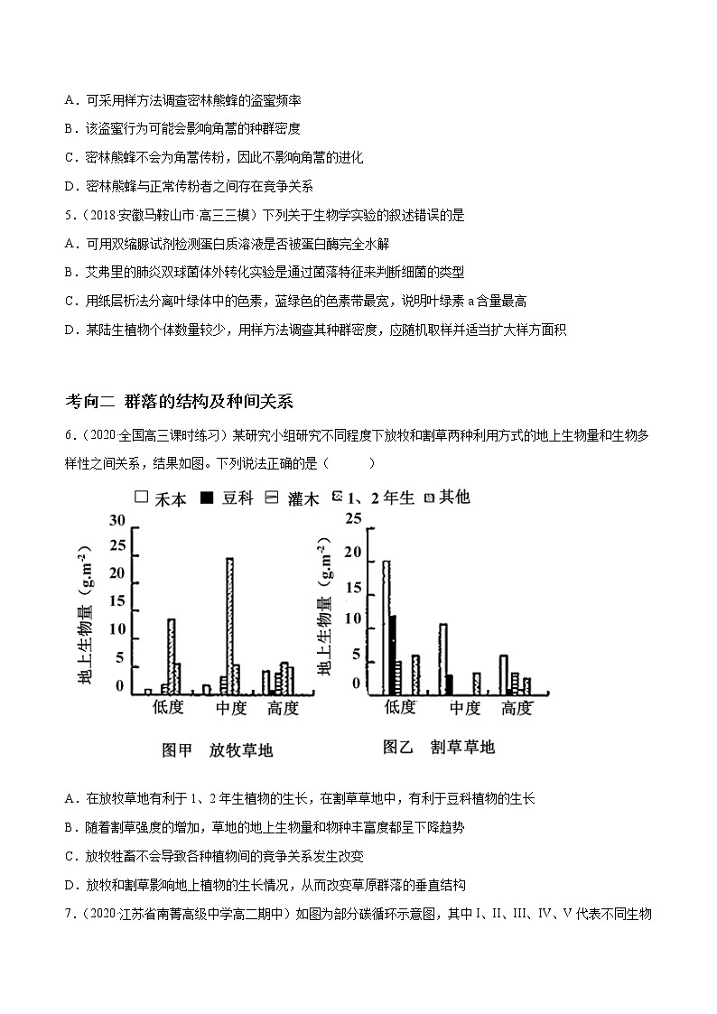 高中生物高考解密20 种群和群落(分层训练)(原卷版)第2页