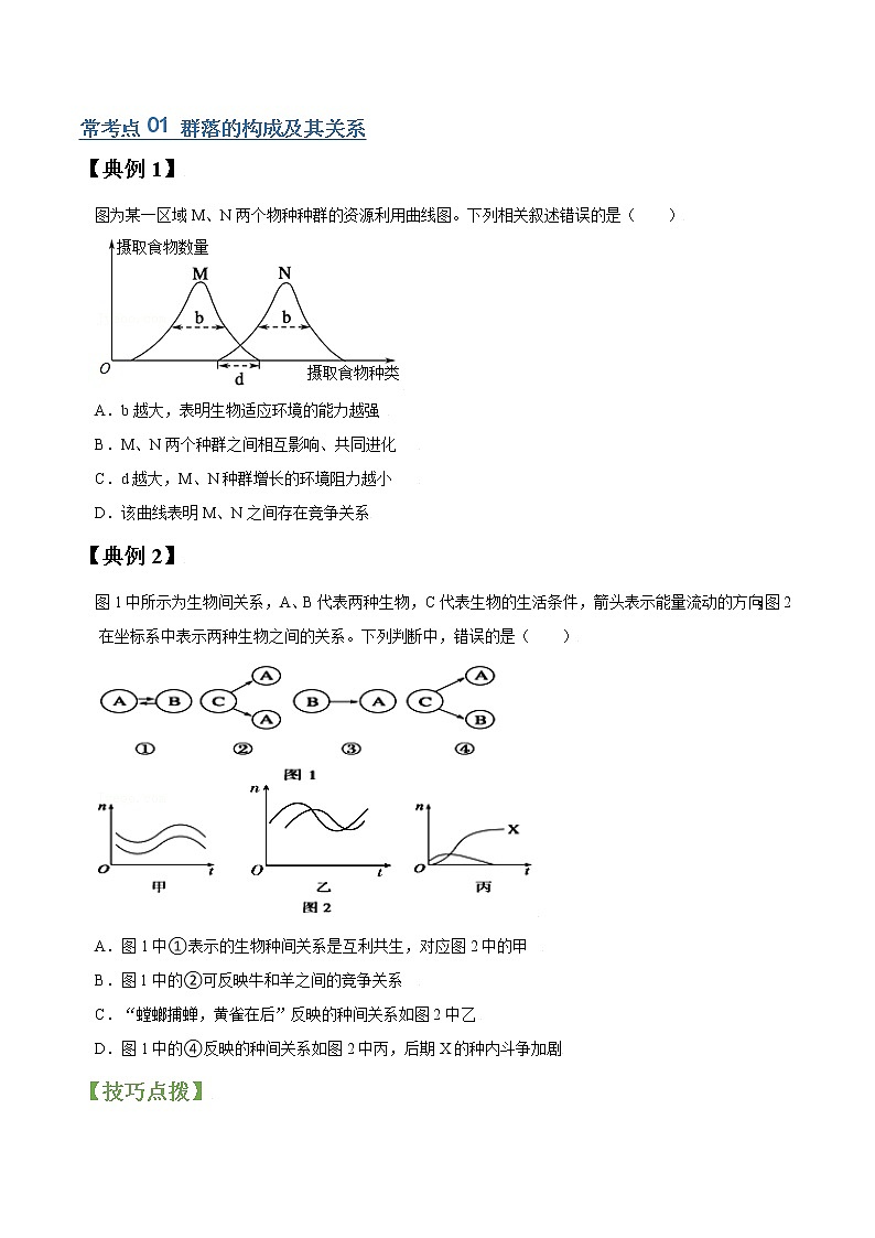 高考生物一轮复习【讲通练透】 专题31 群落的结构和演替02