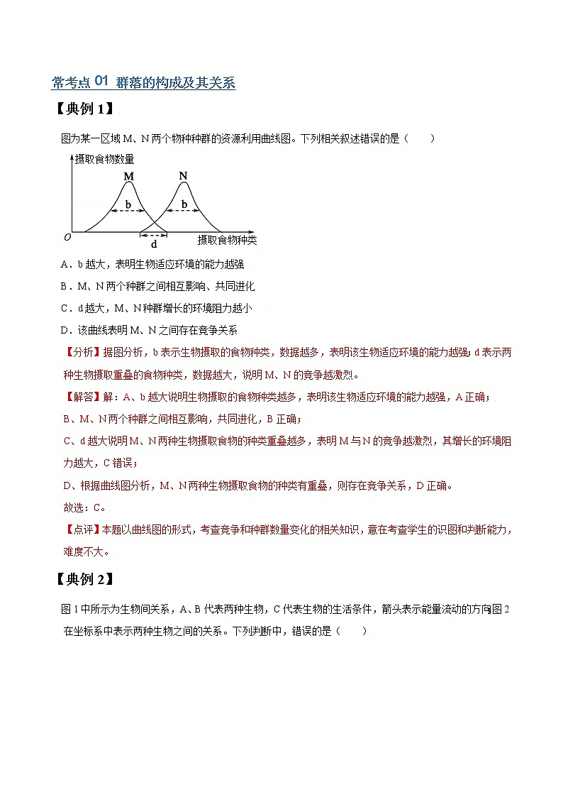 高考生物一轮复习【讲通练透】 专题31 群落的结构和演替02