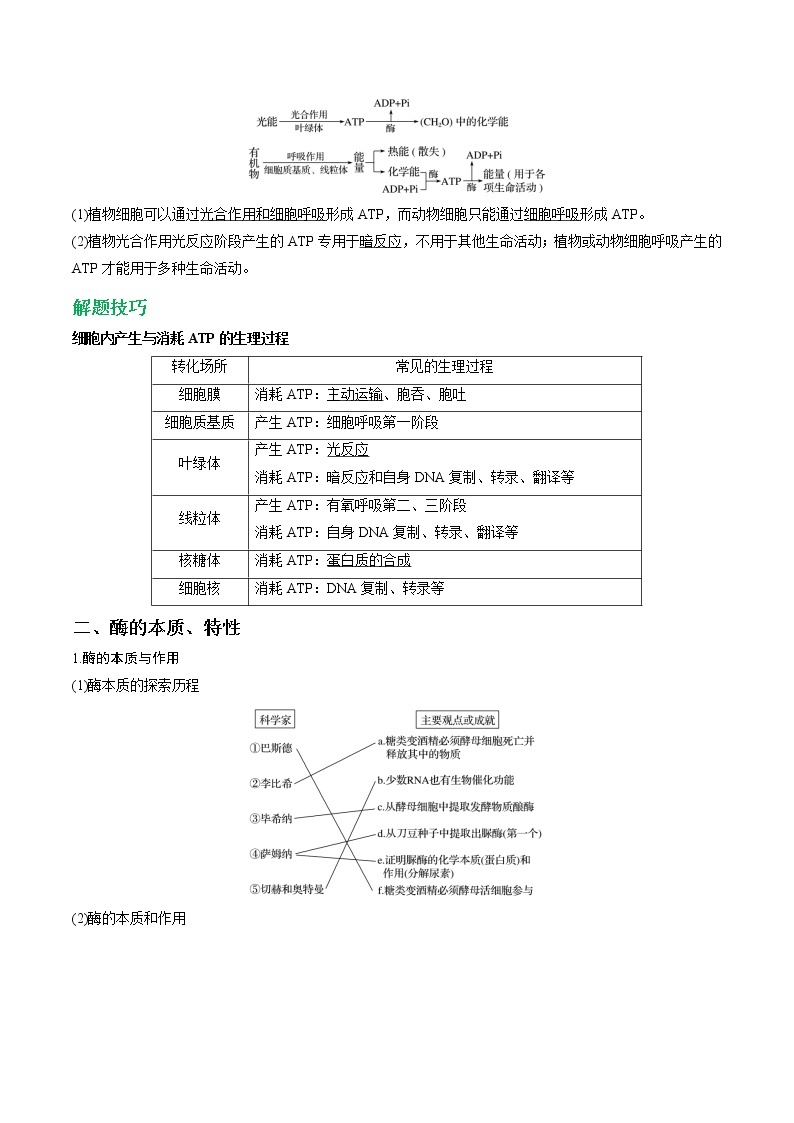 高考生物一轮复习重难点专项 专题09 酶与ATP02