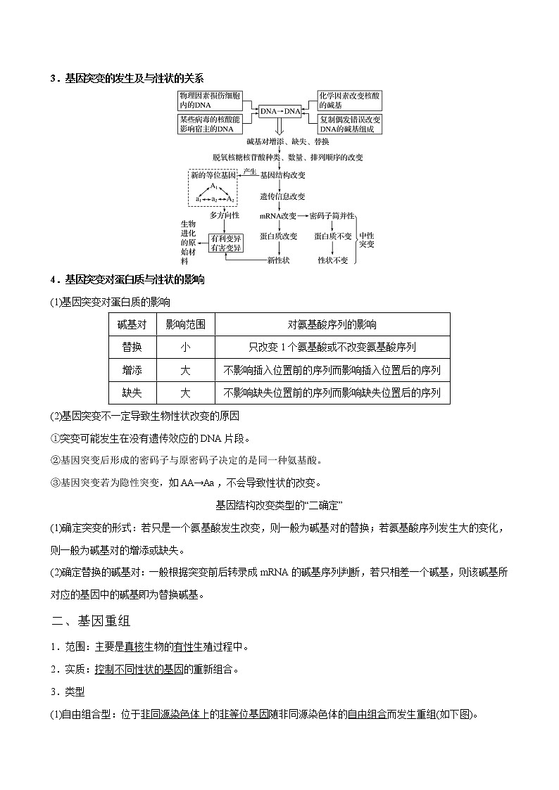 高考生物一轮复习重难点专项 专题28 基因突变和基因重组03