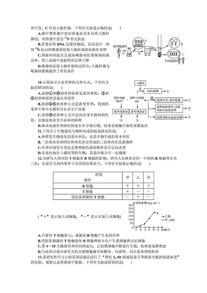 2019屆江蘇省南京市、鹽城市高三第二次模擬考試 生物（PDF版）第3頁