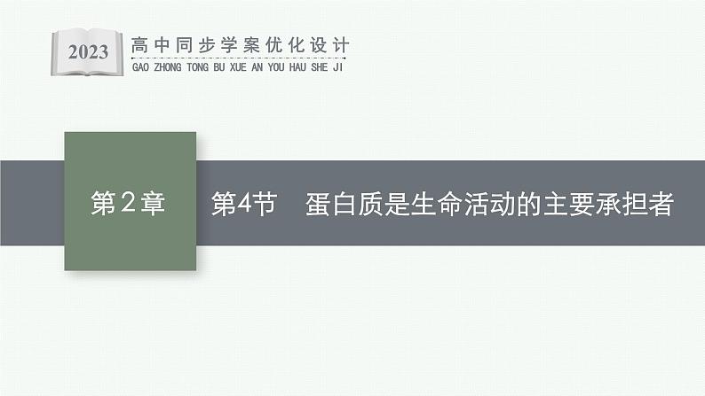 第2章 组成细胞的分子 第4节 蛋白质是生命活动的主要承担者课件PPT第1页