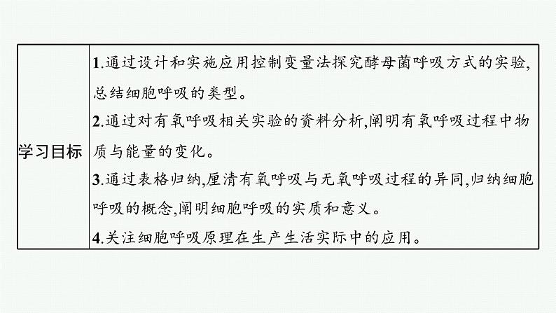 第5章 细胞的能量供应和利用 第3节 细胞呼吸的原理和应用课件PPT03