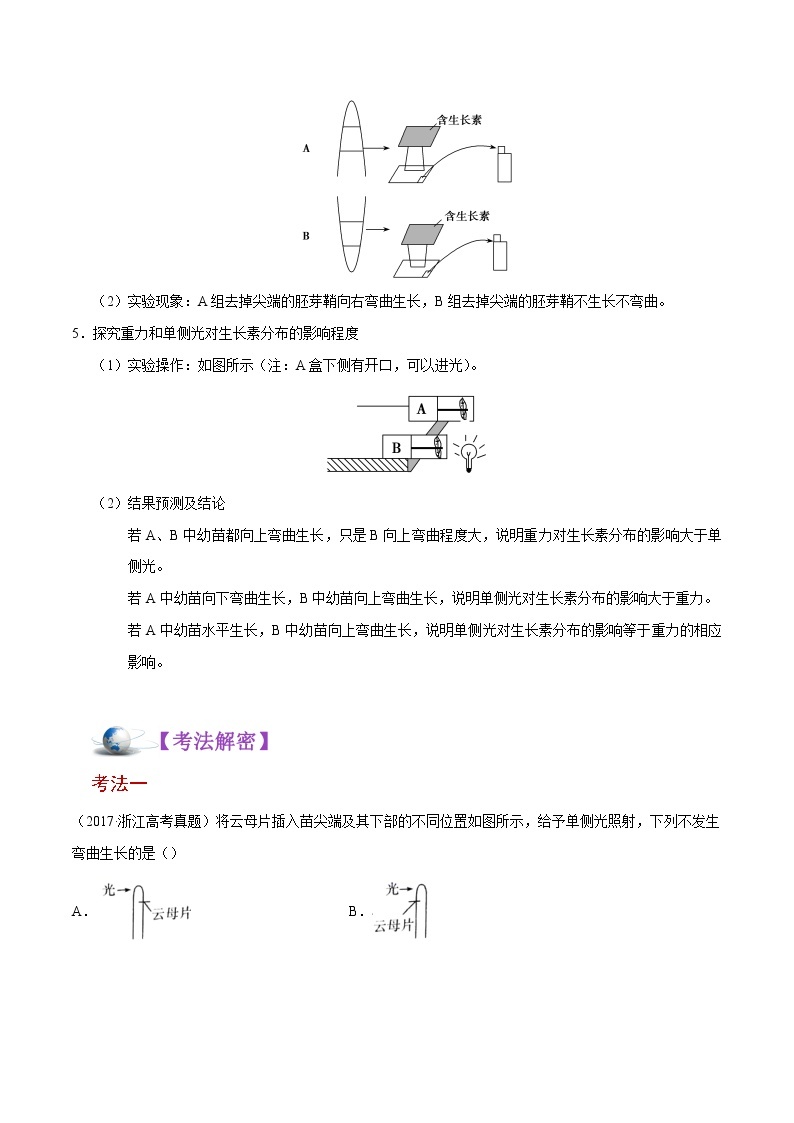 高中生物高考解密19 植物的激素调节（讲义）-【高频考点解密】2021年高考生物二轮复习讲义+分层训练03