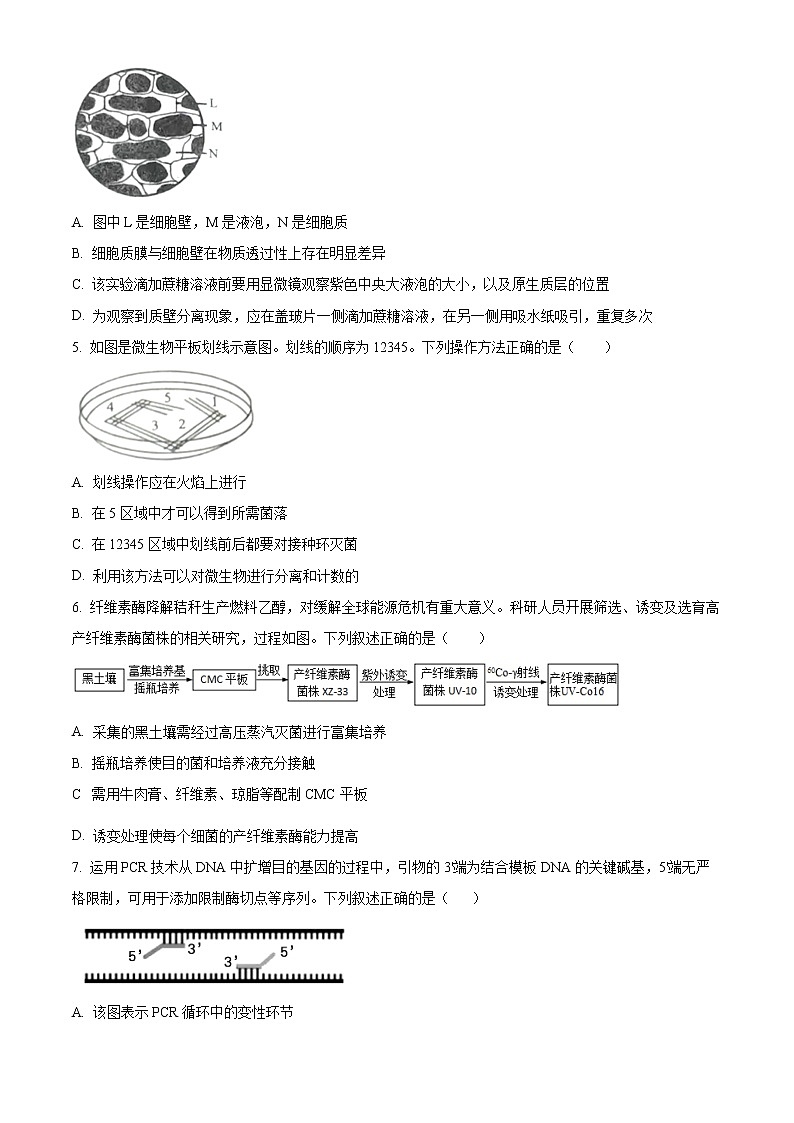 江苏省徐州市铜山区2021-2022学年高二下学期期中学情调研生物试题无答案第2页