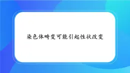 浙科版高中生物必修二：染色体畸变可能引起性状改变课件+学案+教案