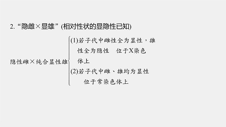 新人教新高考生物一輪復(fù)習(xí)課件  第5單元 微專(zhuān)題五　基因在染色體上的位置判斷第5頁(yè)