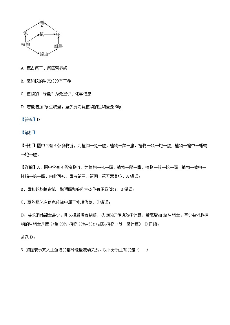 2022-2023学年天津市第三中学高二下学期3月阶段性质量检测生物试题含解析第2页