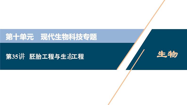高中生物高考3 第十单元 第35讲 胚胎工程与生态工程课件PPT第1页