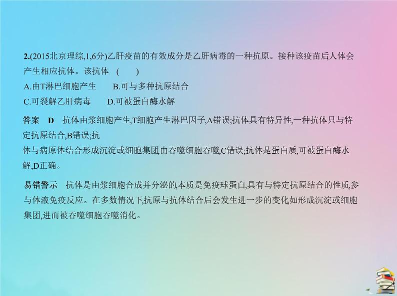 高中生物高考2020届高考生物一轮复习专题19免疫调节课件07