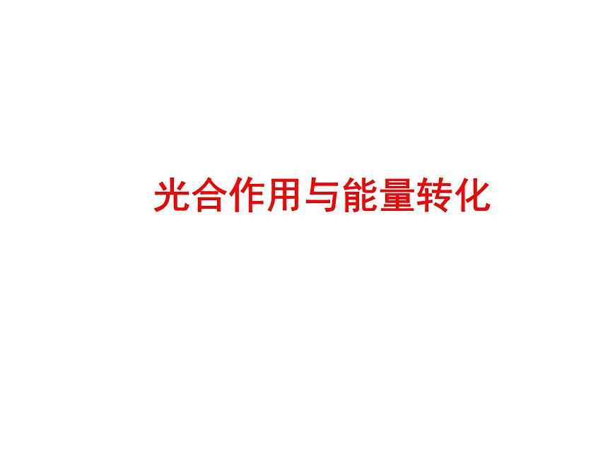 高中生物高考考點(diǎn)精講6 光合作用與能量轉(zhuǎn)化(課件)練習(xí)題第1頁
