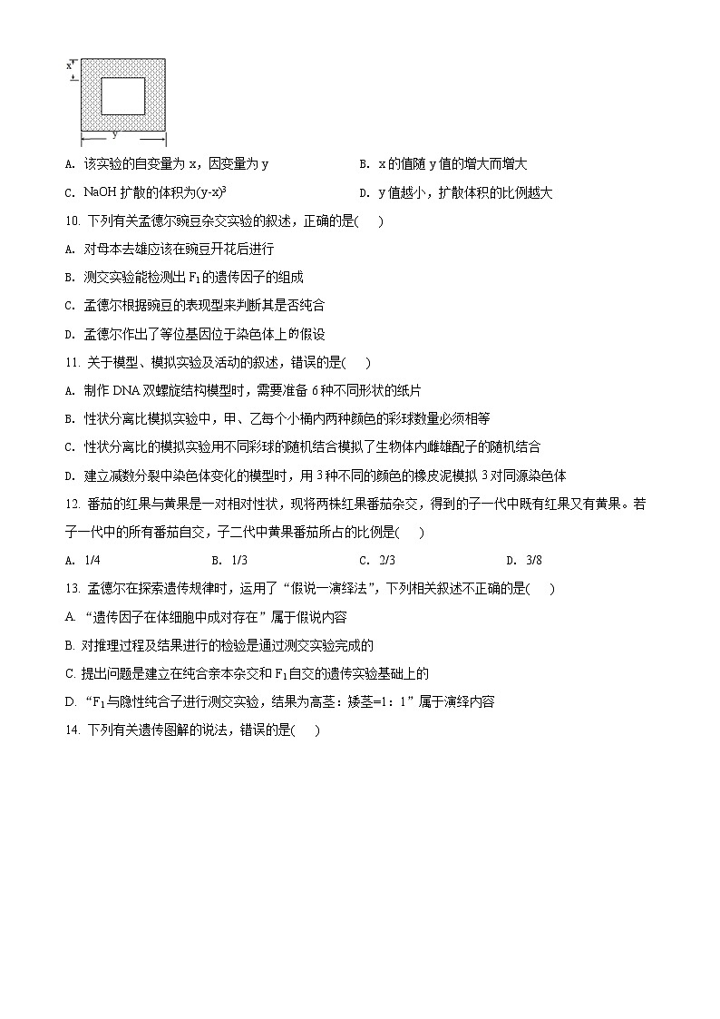 四川省遂寧市2021-2022學年高一下學期期末生物試題無答案第3頁