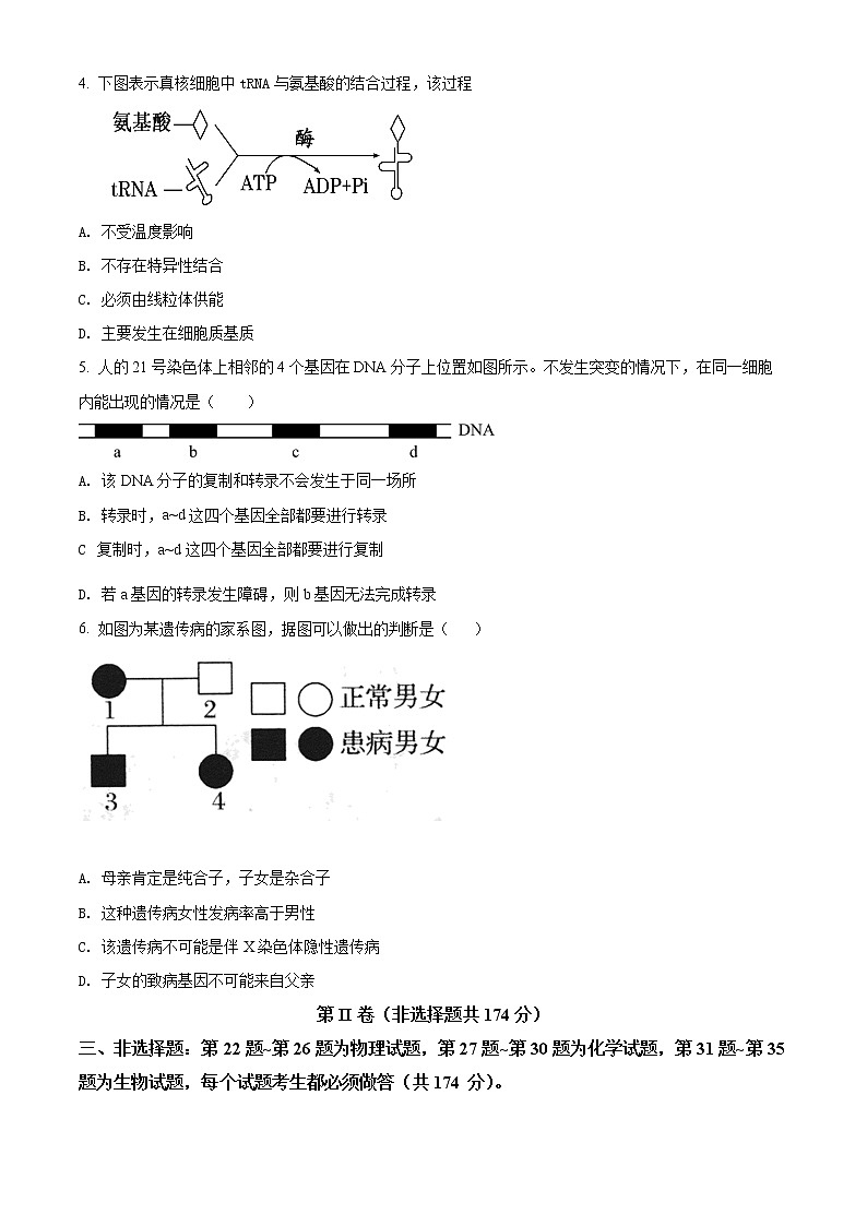 2022眉山高一下学期期末考试理综生物含解析02