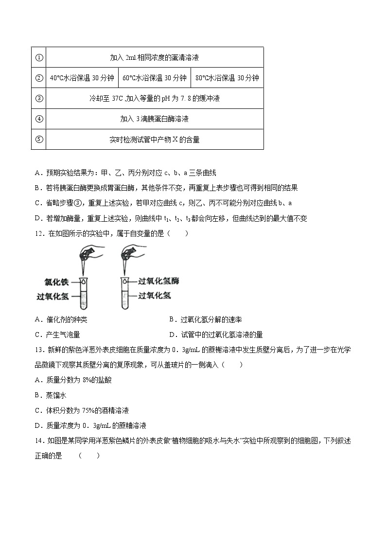 二、教材中的实验剖析（习题精练）-高考生物实验专题03