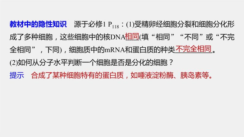 高考生物一轮复习课件+讲义  第4单元 第13讲　细胞的分化、衰老、凋亡与癌变08