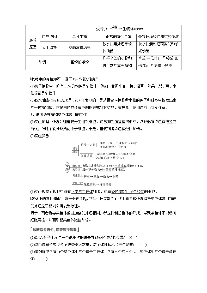 高考生物一轮复习课件+讲义  第7单元 第21讲　染色体变异与育种03