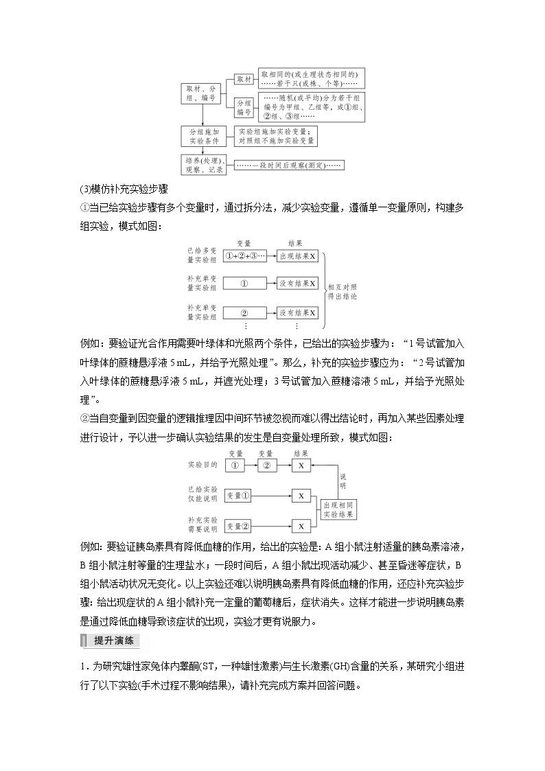 高考生物一轮复习课件+讲义  第8单元 实验技能三   实验方案的补充和完善03