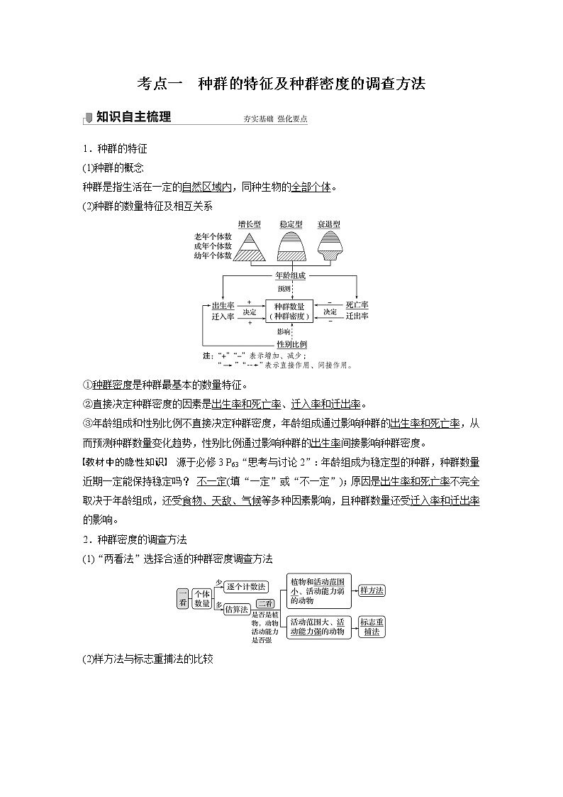 高考生物一轮复习课件+讲义 第9单元 第28讲 种群的特征和数量变化02
