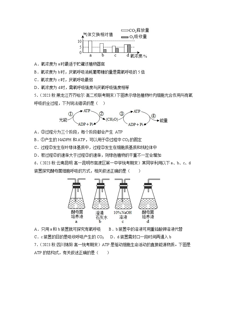 专题卷02 细胞代谢-【小题小卷】冲刺2023年高考生物小题限时集训（新高考专用）02