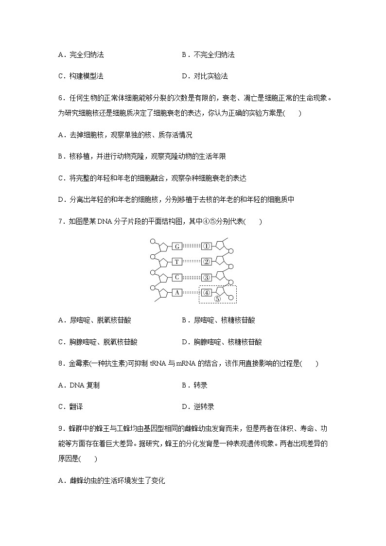 高中生物学业水平合格性考试模拟测试卷(二)含答案02