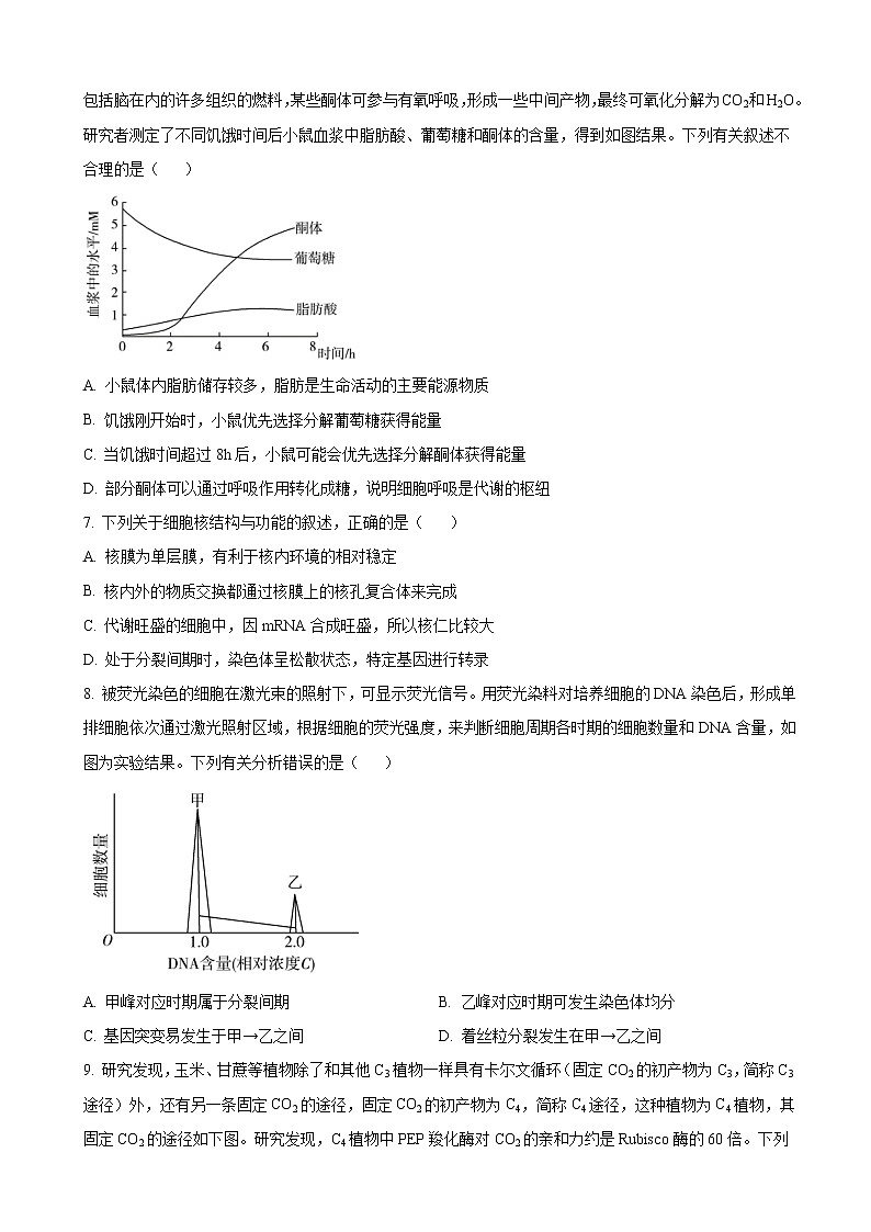 安徽省卓越县中联盟2022-2023学年高三上学期开学考试-生物试题第2页