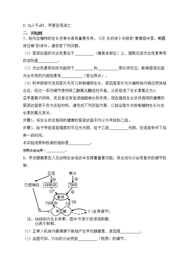 河南省五市(南阳、信阳、驻马店、漯河、周口)2023届高三下学期一模生物试卷(含答案)03