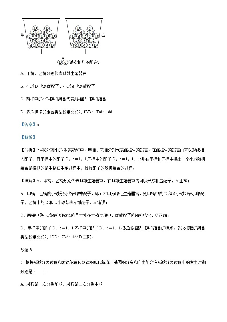 2022-2023学年黑龙江省哈尔滨市四中高一4月月考生物试题含解析03