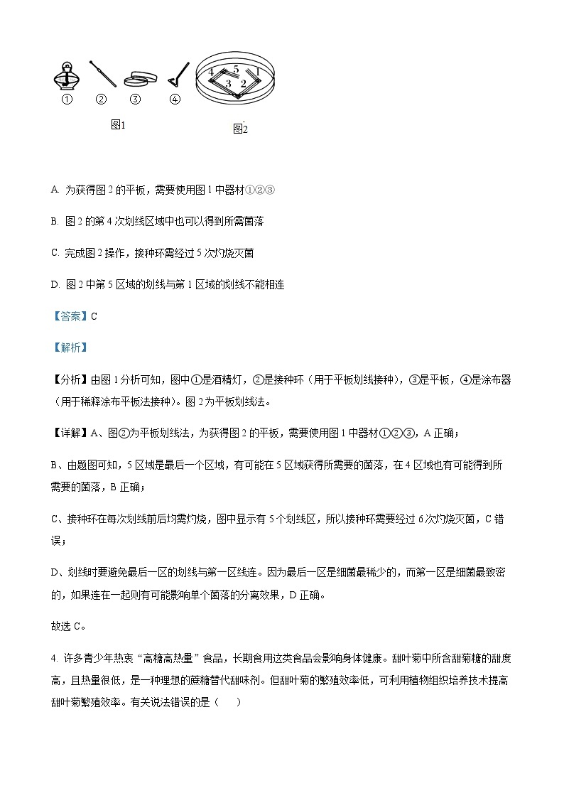 2021-2022学年江苏省徐州市高二下学期期中生物试题含解析03