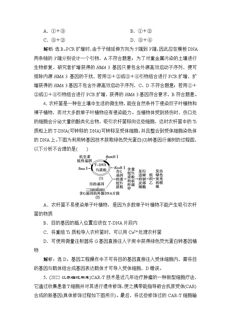 2023届苏教版高考生物一轮复习基因工程单元测试含答案第2页