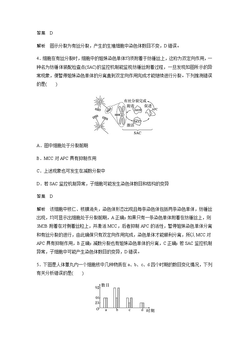 2023届苏教版高考生物一轮复习细胞的生命历程单元测试含答案第3页