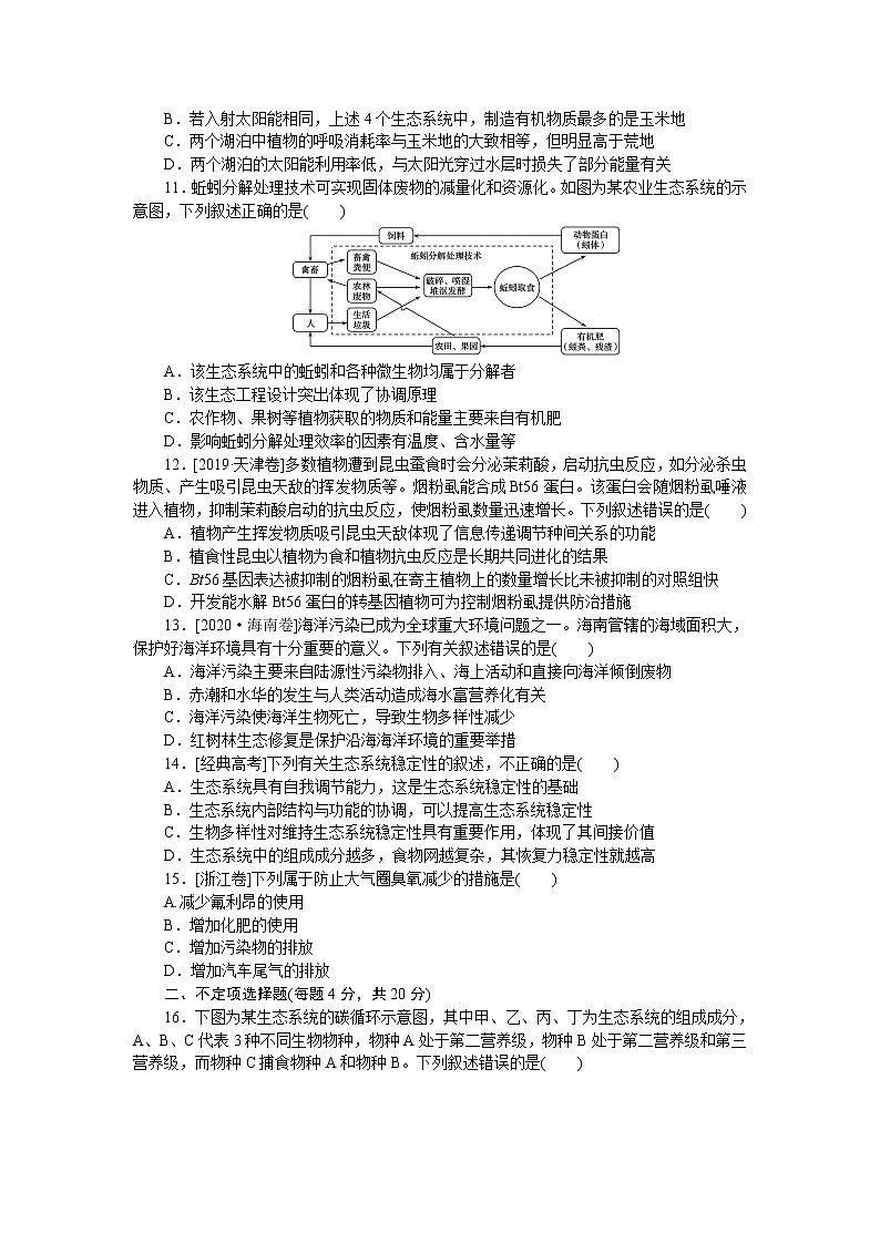 2023届人教版高考生物一轮复习生物与环境单元测试(山东版)含答案第3页