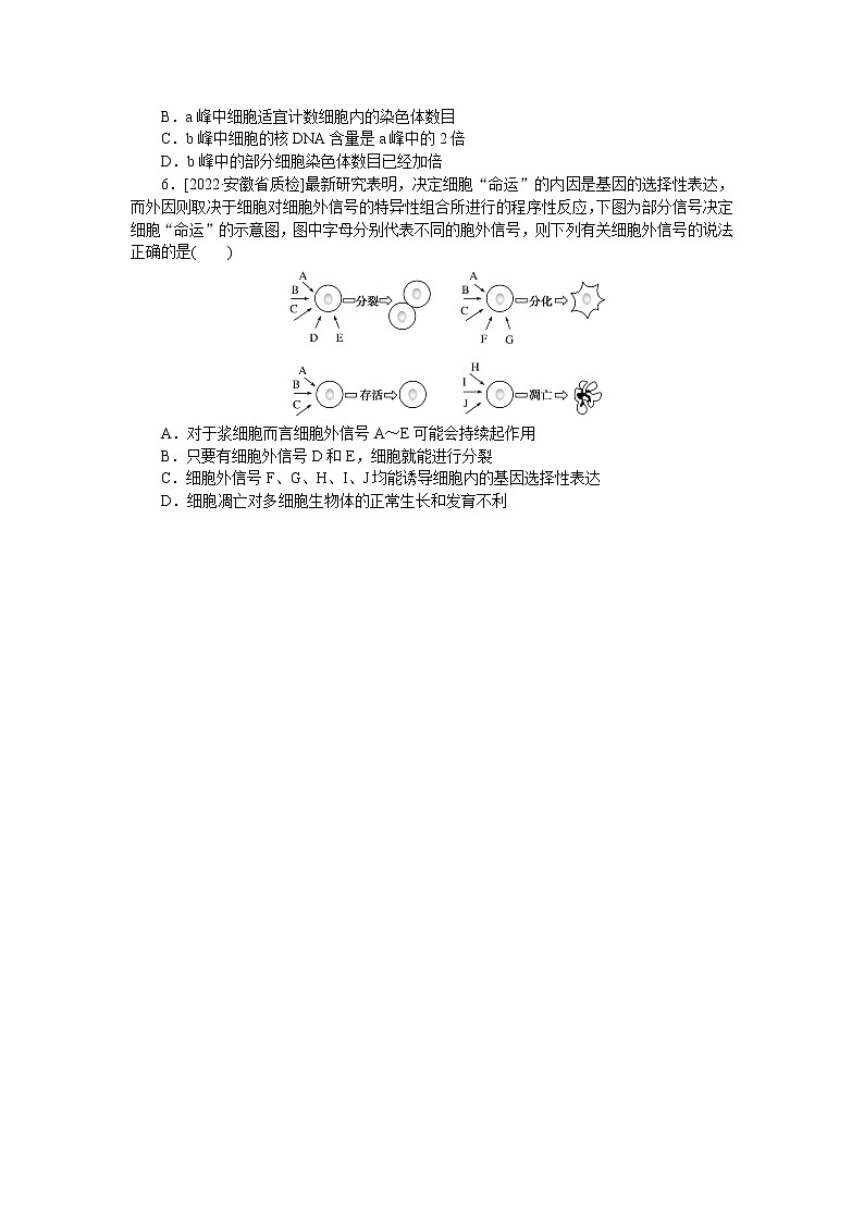 2023届人教版高考生物一轮复习细胞的生命历程单元测试含答案02