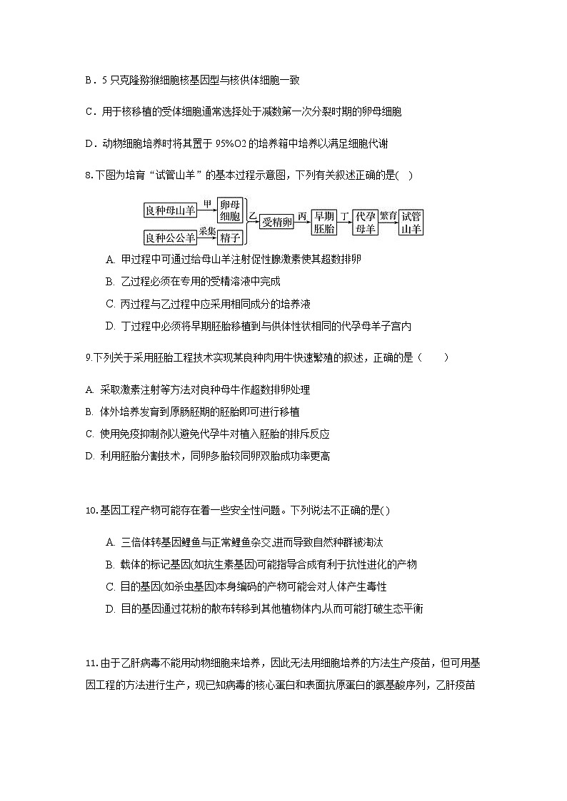 2023届人教版高考生物一轮复习现代生物科技专题A卷单元检测含答案03