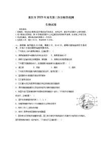 重庆市2023届高三生物下学期第二次诊断性检测（二模）试卷（Word版附解析）