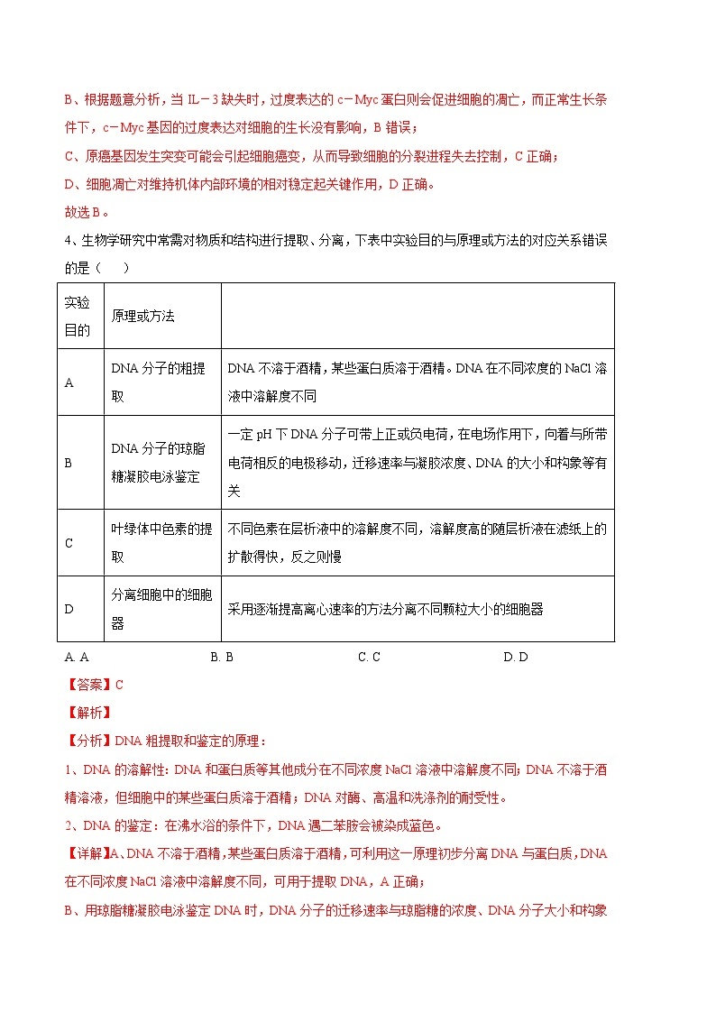 2023年高考第三次模拟考试卷-生物（江苏A卷）（全解全析）03