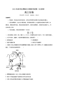 2023年高考第三次模拟考试卷-生物（北京B卷）（考试版）
