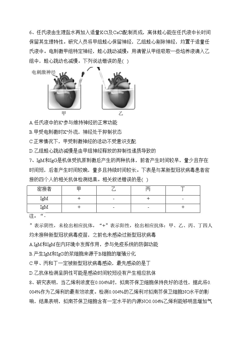 普通高中名校聯(lián)考信息卷模擬三（高考研究卷）生物試卷（含答案）第3頁